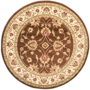 Safavieh Lyndhurst Brown/Ivory 5 ft. 3 in. x 5 ft. 3 in. Round Area Rug LNH553 2512 5R