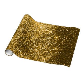 Gold Glitter  Wrapping Paper