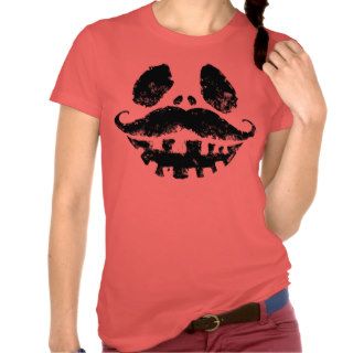 Halloween Jack o lantern with mustache Tee Shirts