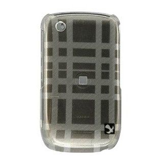 Plastic Protector Case (Gray Plead Design) w/ Belt Clip for BlackBerry Curve 3G 9300 Cell Phones & Accessories