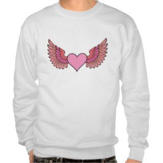 Angel Wing Heart Pull Over Sweatshirt