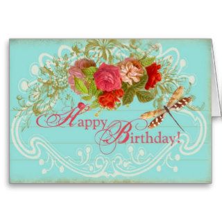 Happy Birthday , French Inspired Greeting Card