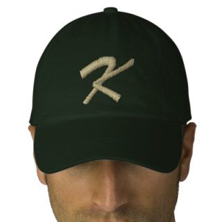 Embroidery Monogram Letter K Initial Embroidered Baseball Caps