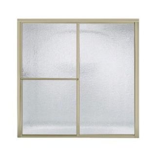 Sterling Plumbing Deluxe 57 3/4 in. x 56 1/4 in. Framed Bypass Tub/Shower Door in Nickel with Rain Glass Texture 5905 57N G06