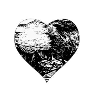 Bald Eagle Above Arrows and an Olive Branch Heart Stickers