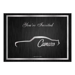 Elegant 1969 Camaro Classic Car Invitation