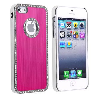 BasAcc Bling Luxury Hot Pink Rear Snap on Case for Apple iPhone 5/ 5S BasAcc Cases & Holders