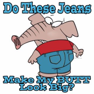 butt look big elephant in jeans cartoon photo cut outs