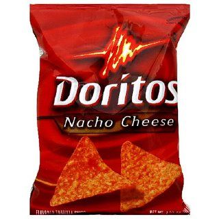 Doritos Tortilla Chips, Nacho Cheese, 1.75 Ounce Large Single Serve Bags (Pack of 64)  Tortilla Chips And Crisps  Grocery & Gourmet Food