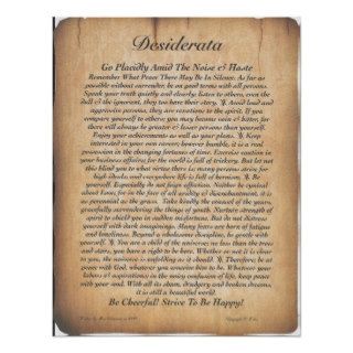 Desiderata Posters=Many Styles=Many Sizes