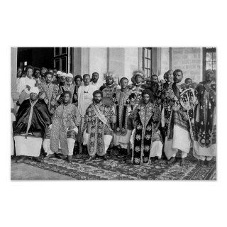 Ras Tafari with Ethiopian Royalty Poster