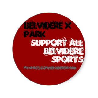 Belvidere X Park, Support all Belvidere Sports,Sticker