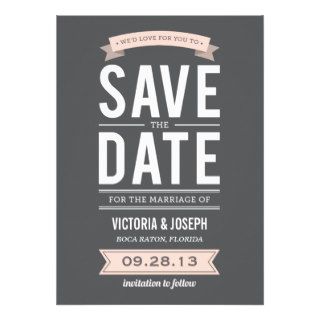 VINTAGE POSTER  SAVE THE DATE ANNOUNCEMENT