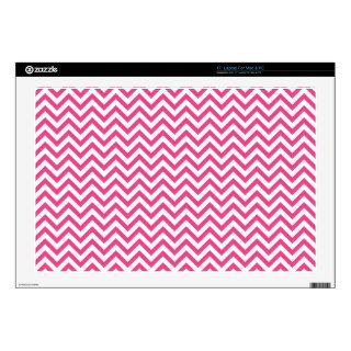 Chevron Stripes Background // Flamingo Pink 17" Laptop Skins