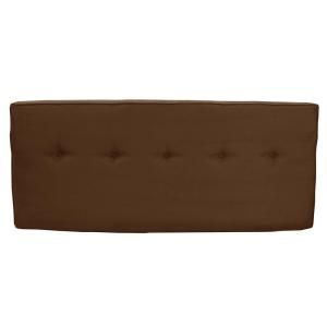Home Decorators Collection SoHo Chocolate Microsuede Queen Headboard with Five Buttons 682PCHOC