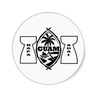 Guam seal with latte stones stickers