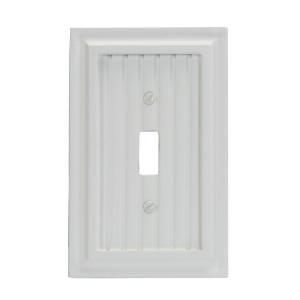 Amerelle Cottage 1 Toggle Wall Plate   White 179TW