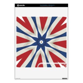 Red White and Blue Flag Design PS3 Slim Console Decal