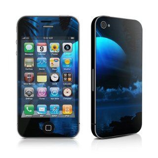 Tropical Moon Design Protective Decal Skin Sticker (High Gloss Coating) for Apple iPhone 4 / 4S 16GB 32GB 64GB Cell Phones & Accessories