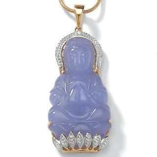 PalmBeach Jewelry Lavender Jade 14k Gold Kuan Yin Pendant Pendant Necklaces Jewelry