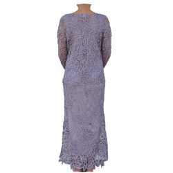 Soulmates Women's 2 piece Lavender Crochet Dress Set Soulmates Evening & Formal Dresses