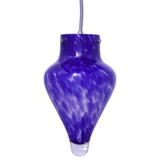 Hampton Bay 1 Light Blue Art Glass Hanging Pendant 25360 71