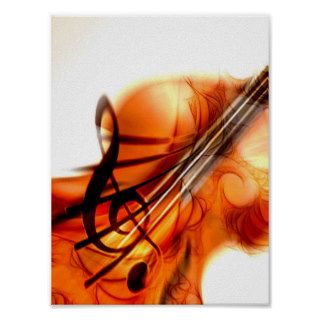 Abstract Violin Art Posters