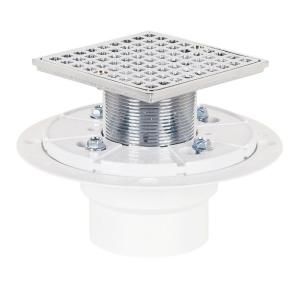 Sioux Chief 2 in. PVC Square Head Shower Pan Drain in Chrome 821 2PQCPPK