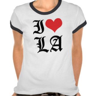 I Love LA / I Heart LA (Los Angeles) T shirts