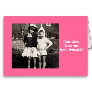 Birthday for a Friend, vintage girls on pink Cards