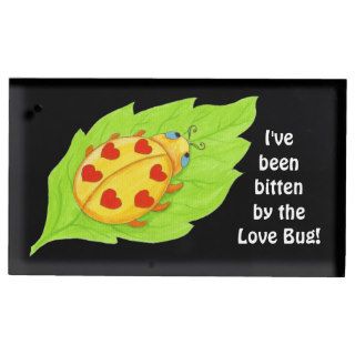 I've been bitten by the love bug table card holder