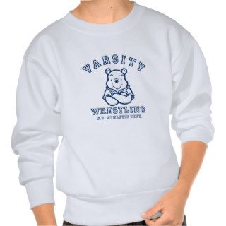 Winnie The Pooh Varsity Wrestling Pull Over Sweatshirts