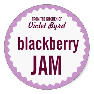 Blackberry Jam Home Canning Label Template Sticker