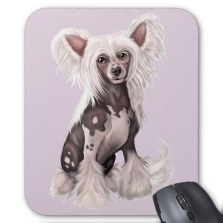 Chinese Crested Hairless Sit Mousepads