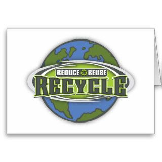 Earth Reduce, Reuse and Recycle Cards