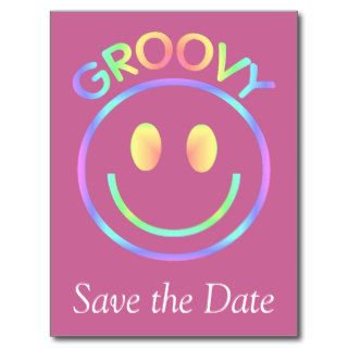 Groovy Smiley Face Postcard