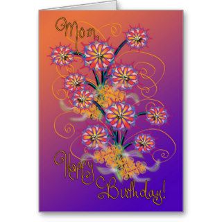 Mom, Happy Birthday Card