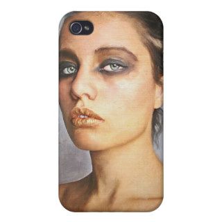 Sorrow classic oil portrait painting lady woman cases for iPhone 4