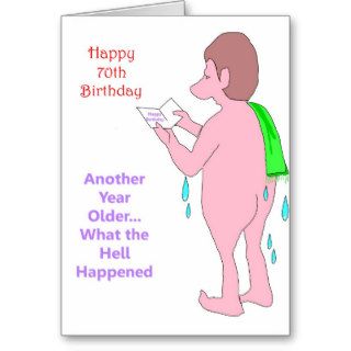Very Funny 70th Birthday Gifts Cards