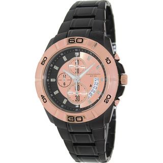 Citizen Men's Black/ Rose Goldtone Chronograph Watch Citizen Men's Citizen Watches