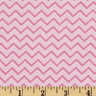 Alpine Flannel Basics Chevron Pink Fabric