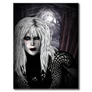 Hiran Vampire Goth Fantasy Post Card