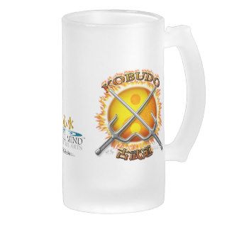 Kobudo Flaming Yin/Yang Sun Tall Frosted Glass Mug