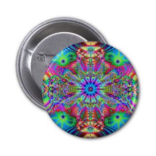 Cosmic Creatrip   Psychedelic trippy design Pinback Button