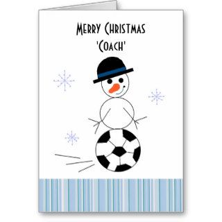 Snowman Soccer Coach Cards