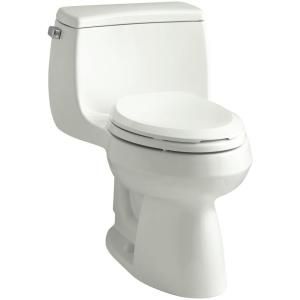 KOHLER Gabrielle Comfort Height 1 piece 1.28 GPF Elongated Toilet with AquaPiston Flushing Technology in Dune K 3615 NY