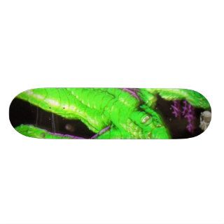 Green creature skate board