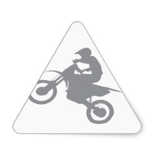 DIRT BIKE (grey) Triangle Sticker
