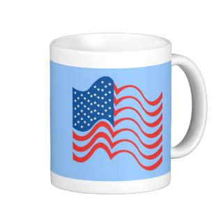 American Flag USA ~ Red White & Blue Patriot Coffee Mug