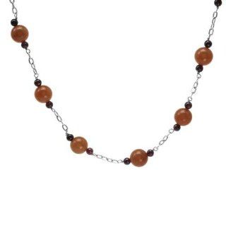 73.50 CTW CARNELIAN Sterling Silver Necklace Chain Necklaces Jewelry